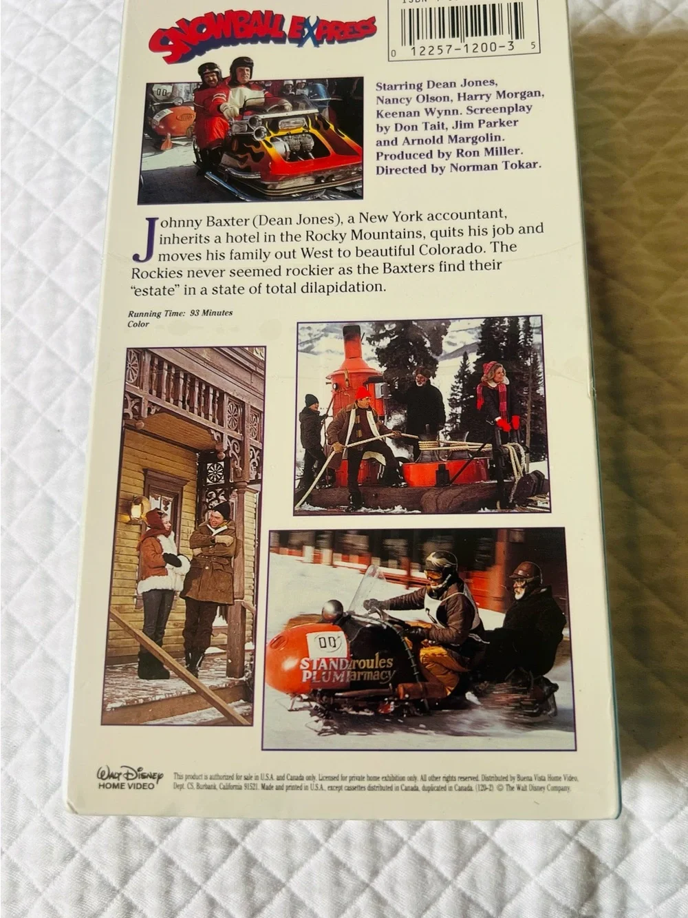 Walt Disney Snowball Express VHS NTSC Dean Jones Nancy Olson Family Comedy